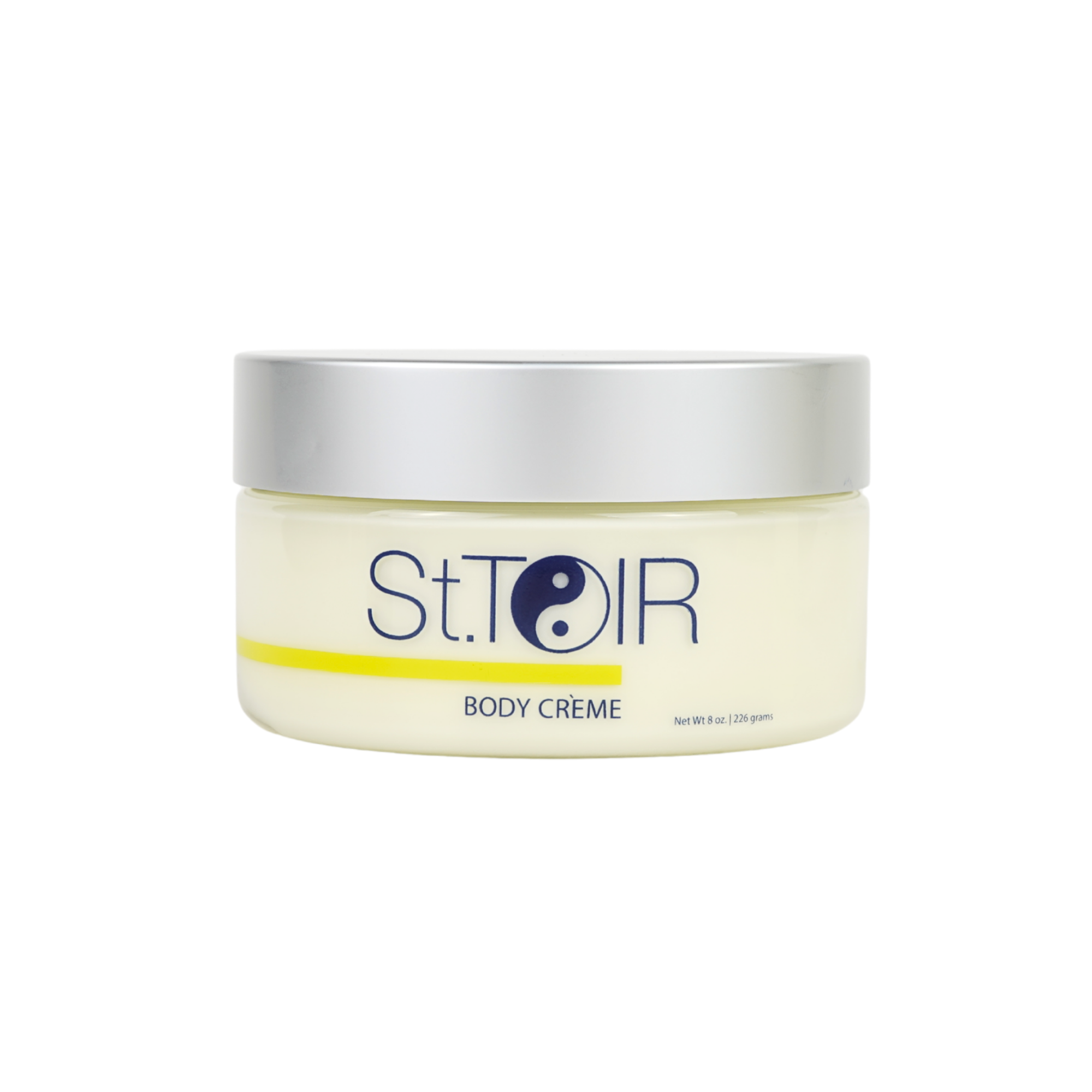 Jar of St. Toir Body Crème on a white background